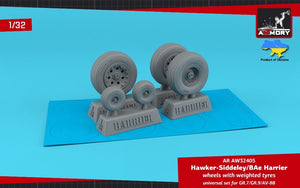 Roues Armory Models AW32405 HS Harrier GR.7/GR.9/AV-8B avec pneus lestés 1/32