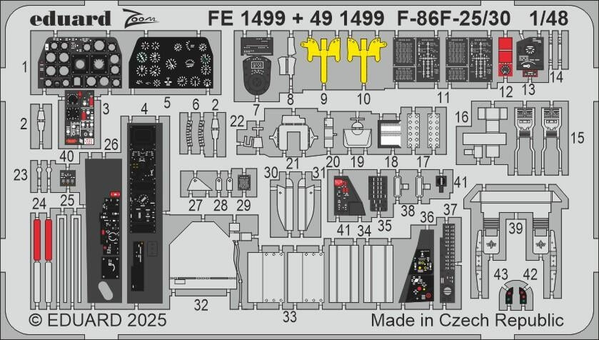 Maquette Eduard FE1499 F-86F-25/30 Airfix au 1/48