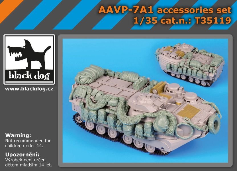 Ensemble d'accessoires Black Dog T35119 AAVP-7A1 au 1/35