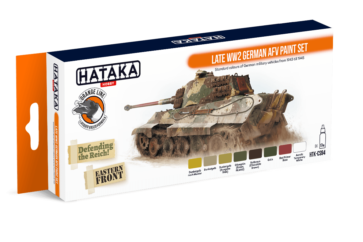 Hataka HTK-CS94 Ensemble de peinture AFV allemand de la fin de la Seconde Guerre mondiale (8x17 ml)
