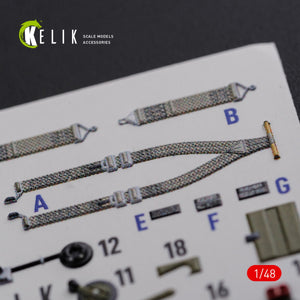 Décalcomanies 3D intérieures KELIK K48086 P-40N pour maquette Academy au 1/48 – immagine 5