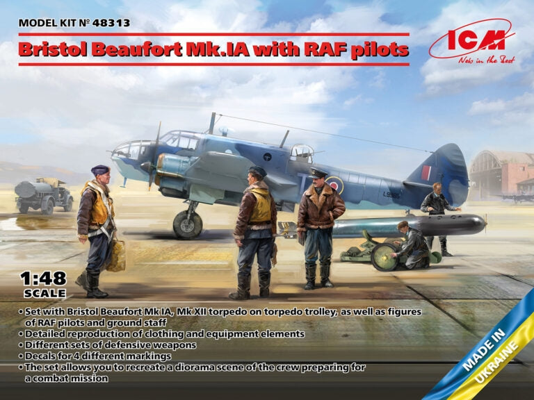 ICM 48313 Bristol Beaufort Mk.IA avec pilotes de la RAF 1/48