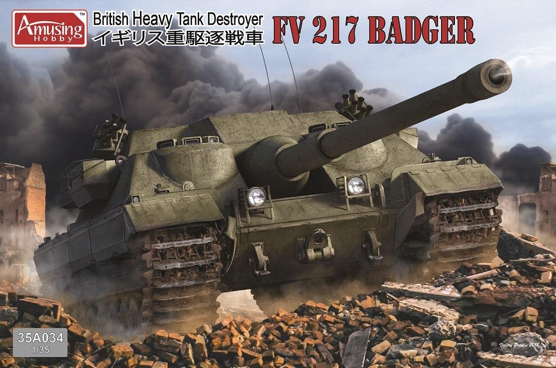 Maquette amusante FV 217 Badger (35A034), chasseur de chars lourd britannique, échelle 1/35