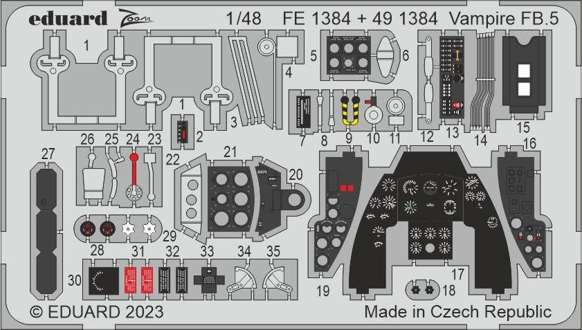 Eduard BIG49394 Vampire FB.5 AIRFIX 1/48  – Bild 3