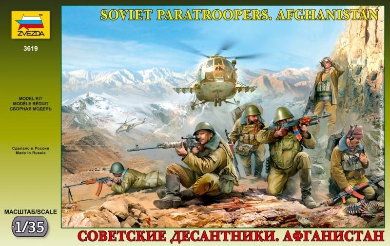 Zvezda 3619 Guerre d&amp;#39;Afghanistan (1979-1989) : Parachutistes soviétiques (1/35)
