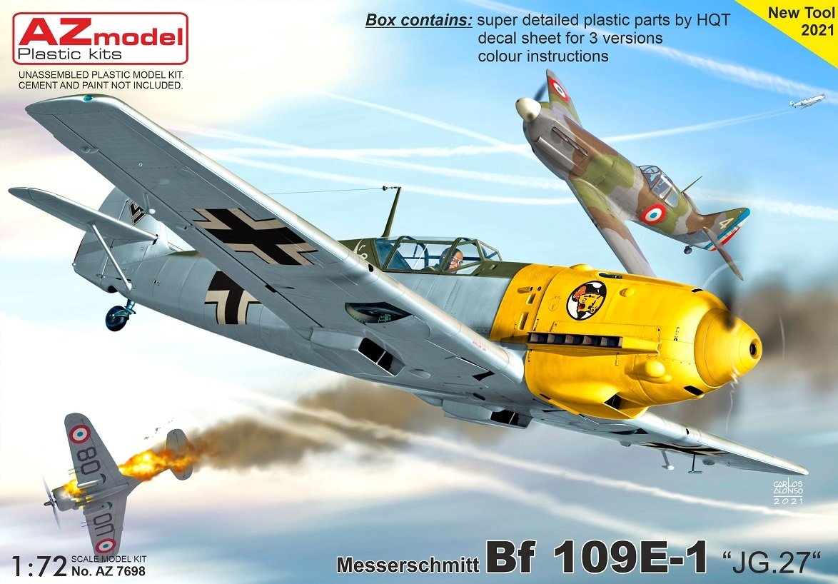 AZ Modèle AZ7698 Bf 109E-1 « JG.27 » 1/72