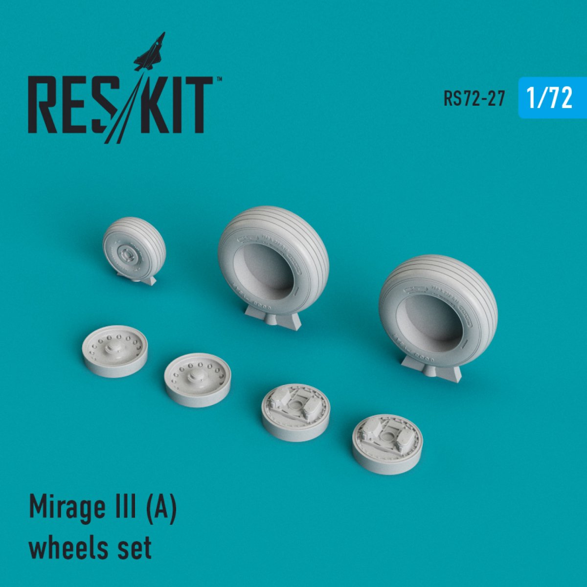 RESKIT RS72-0027 JEU DE ROUES MIRAGE IIIA 1/72