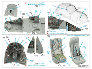 Intérieur imprimé en 3D et coloré sur papier décalcomanie Quinta Studio QD48406 Mi-24 Nato Hind (Trumpeter) 1/48 – image 2