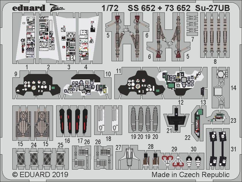 Eduard SS652 Su-27UB 1/72 ZVEZDA