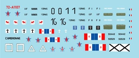 Star Decals 72-A1107 Véhicules de combat français en Afrique n° 2 FFL - Forces Françaises Libres 1/72 – image 2