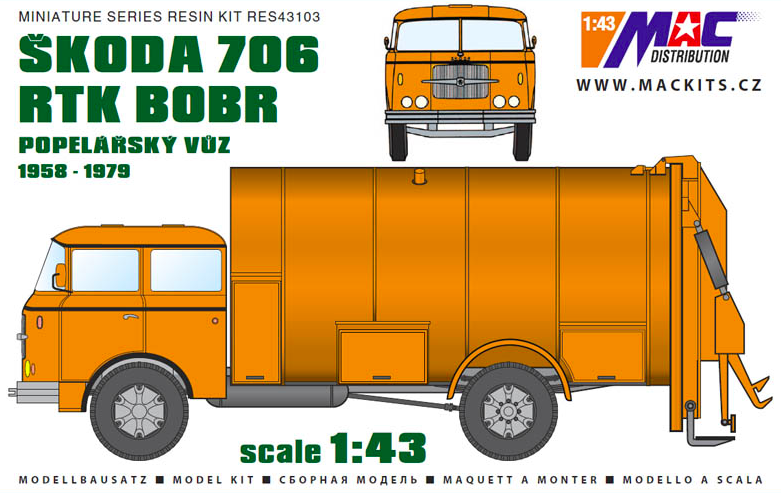 MAC RES43104 Skoda 706 RTK BOBR 1/43