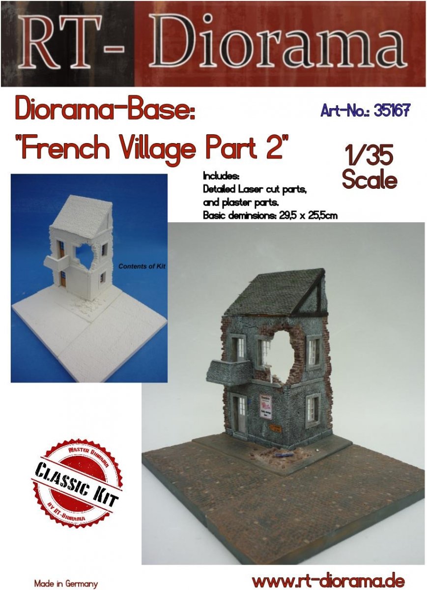 RT-Diorama 35167 Socle de diorama : « Village français » Partie 2 1/35
