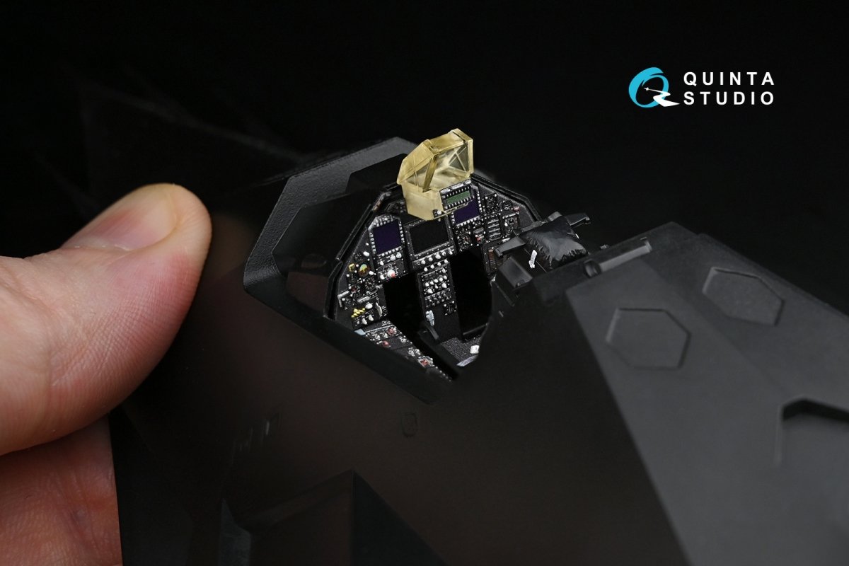 Intérieur imprimé en 3D et coloré sur papier décalcomanie Quinta Studio QD48169 F-117A (pour maquette Tamiya) 1/48 – image 4