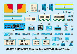 Trumpeter 01078 Tracteur M920 avec semi-remorque M870A1 1/35 – immagine 5