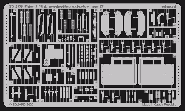 Eduard 35520 Tiger I Mid. Production extérieur 1/35 Academy – Bild 3