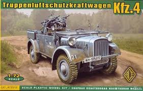 ACE 72512 Kfz.4 Truppenluftschutzkraftwagen - Véhicule automobile AA (1/72)