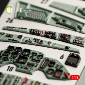 KELIK K48052 SU-27UB FLANKER DÉCALCOMANIES 3D INTÉRIEURES POUR MAQUETTE GWH AU 1/48 – immagine 2