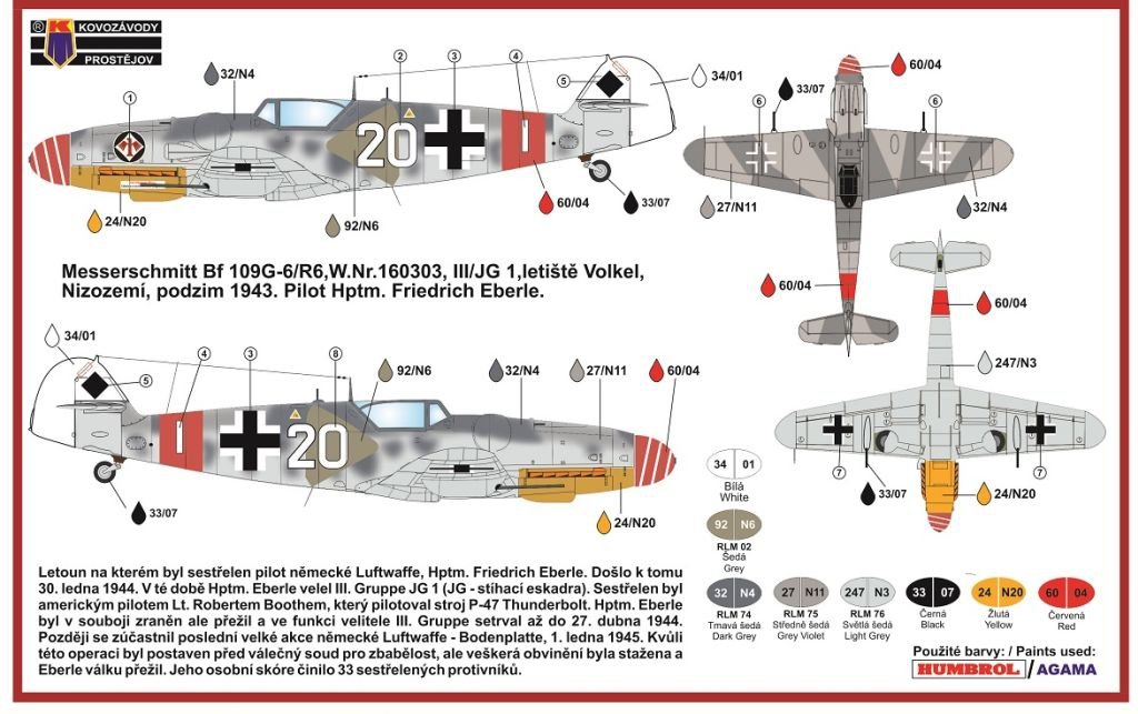 Kovozavody Prostejov CLK0002 MESSERSCHMITT BF 109G-6 1/72 – image 2