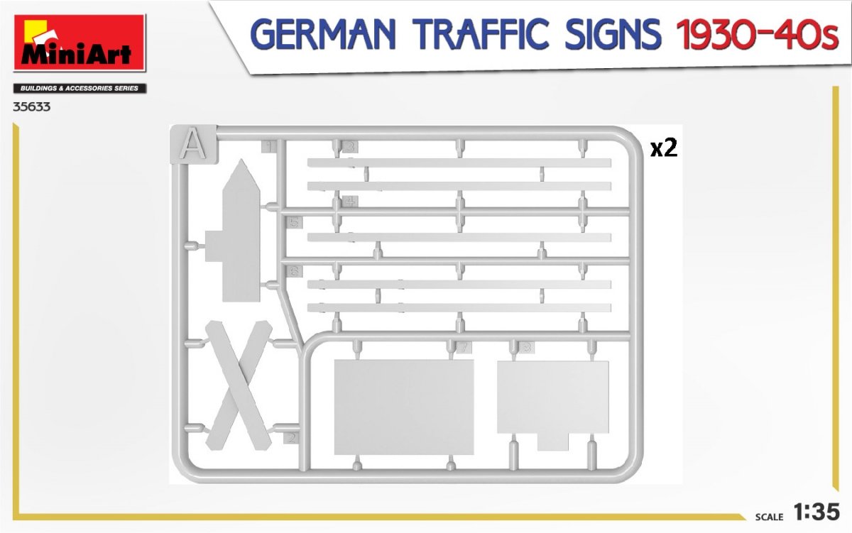 MiniArt 35633 SIGNAUX DE SIGNALISATION ALLEMAND ANNÉES 1930-40 1/35 – imagen 4