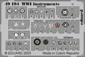 Eduard 49194 Instruments de la Première Guerre mondiale 1/48