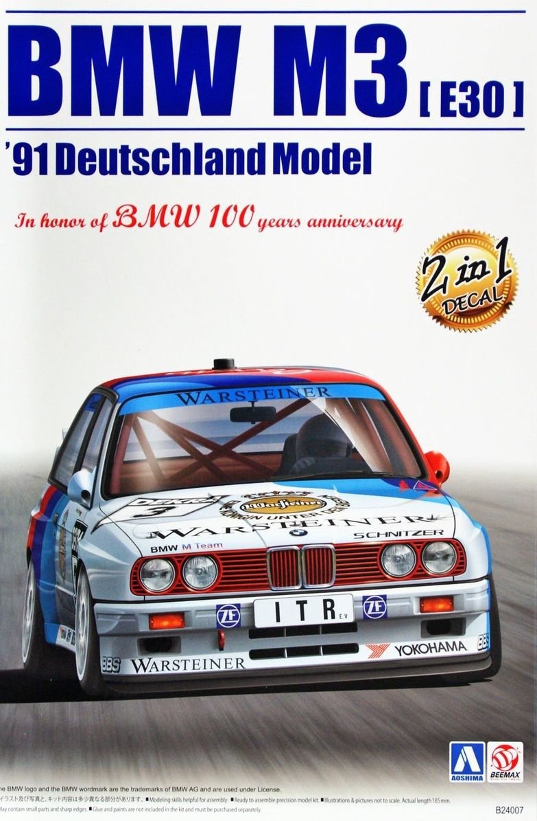 Beemax 24007 BMW M3 E30 1991 DTM ZOLDER GAGNANT 1/24