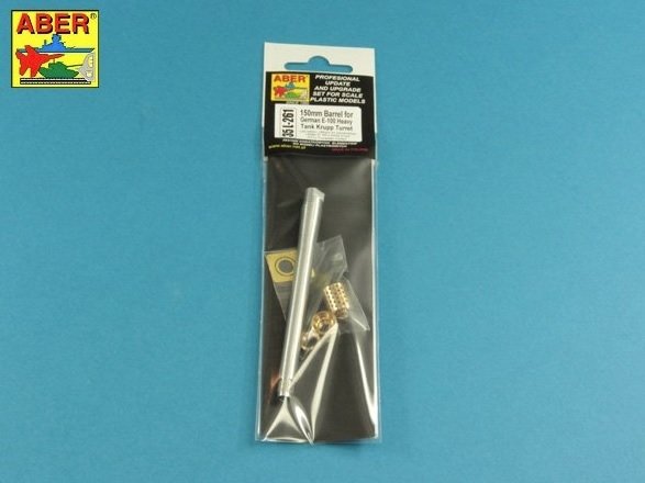 Canon Aber 35L-261 de 150 mm avec frein de bouche pour char allemand E-100 à tourelle Krupp, échelle 1/35