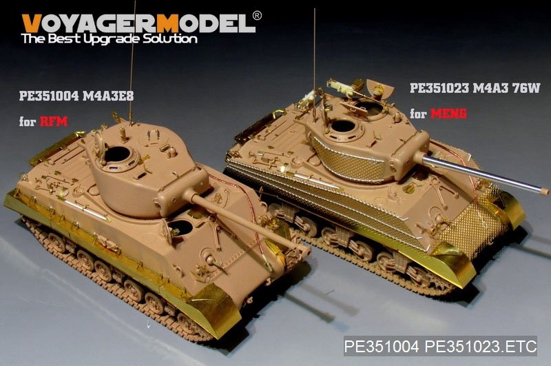 Maquette Voyager PE351023 WWII US M4A3 (76) en version de base avec réservoir central pour MENG TS-043 1/35 – image 18