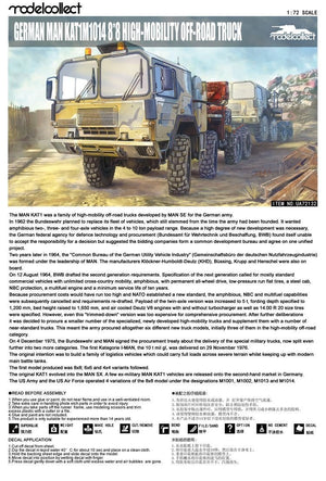 Modelcollect UA72132 Camion tout-terrain allemand MAN KAT1M1014 8x8 HAUTE MOBILITÉ (1/72) – Bild 3
