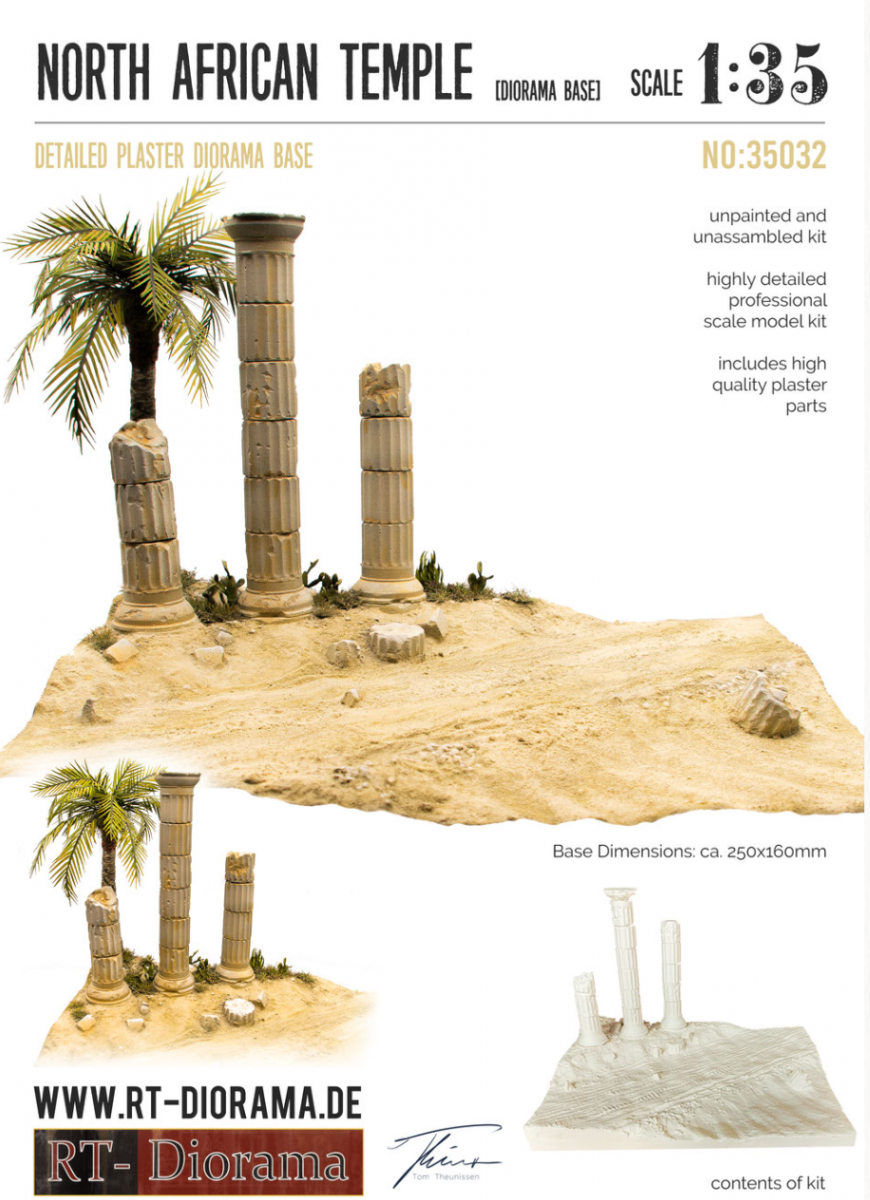 RT-Diorama 35032 Socle de diorama : Temple nord-africain 1/35 