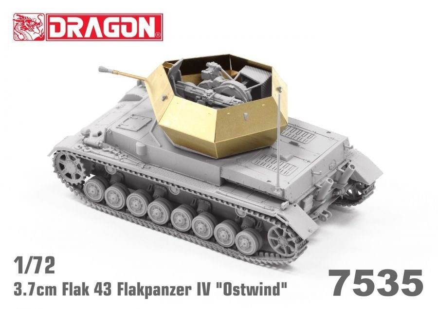 Dragon 7535 3.7cm FlaK 43 Flakpanzer IV &amp;quot;Ostwind&amp;quot; 1/72 – image 3