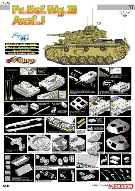 Cyber ​​​​Hobby 6544 Pz.Bef.Wg.III Ausf.J (1/35) – Bild 2