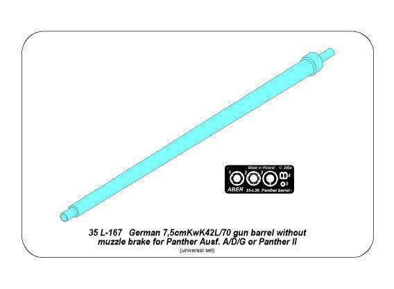 Canon Aber 35L-167 pour canon allemand de 7,5 cm KwK42L/70 sans frein de bouche pour Panther Ausf. A/D/G ou Panther II (1/35) – image 8