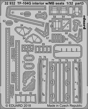 Intérieur Eduard 32932 TF-104G avec sièges MB ITALERI 1/32  – imagen 3