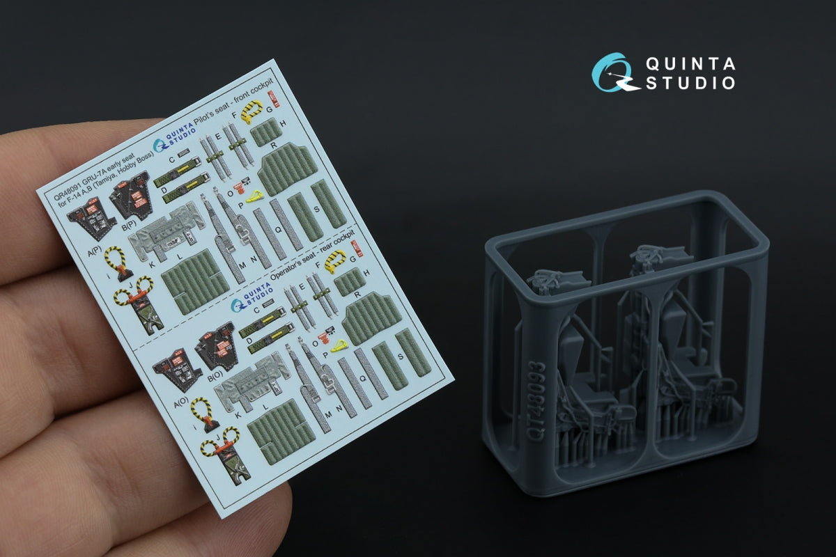 Quinta Studio QR+48091 GRU-7A (version initiale), 2 sièges éjectables pour F-14 A (Tamiya, Hobby Boss) 1/48 – immagine 4
