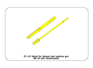 Aber 25L-03 Canon tourné pour mitrailleuse de char allemande MG34 (1/25) – immagine 8