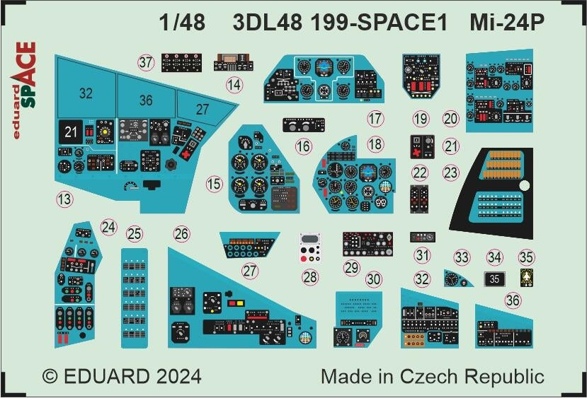 Eduard 3DL48199 Mi-24P SPACE TRUMPETER 1/48 – image 4