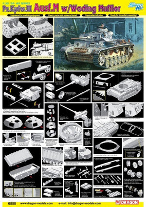 Dragon 6558 Pz.Kpfw.III Ausf.M avec silencieux de wading (1/35) – image 2
