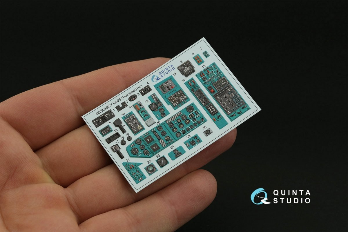 Intérieur imprimé en 3D et coloré sur papier décalcomanie Quinta Studio QDS-35077 Ka-29 (Trumpeter) (Petite version) 1/35 – image 9