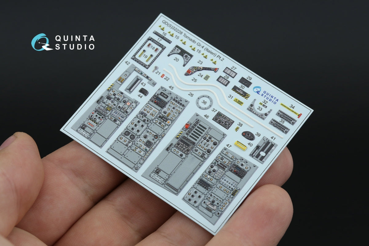 Intérieur imprimé en 3D et coloré sur papier décalcomanie (Italeri) pour Quinta Studio QD+32228 Tornado Gr.4 (avec pièces en résine imprimées en 3D) 1/32 – immagine 4