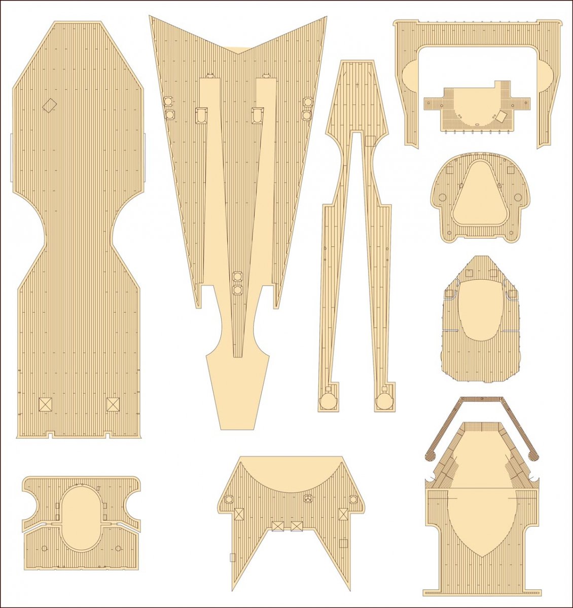 MK1 Design MD-20025 DKM Cuirassé SCHARNHORST PACK VALEUR pour Trumpeter 1/200 – immagine 18