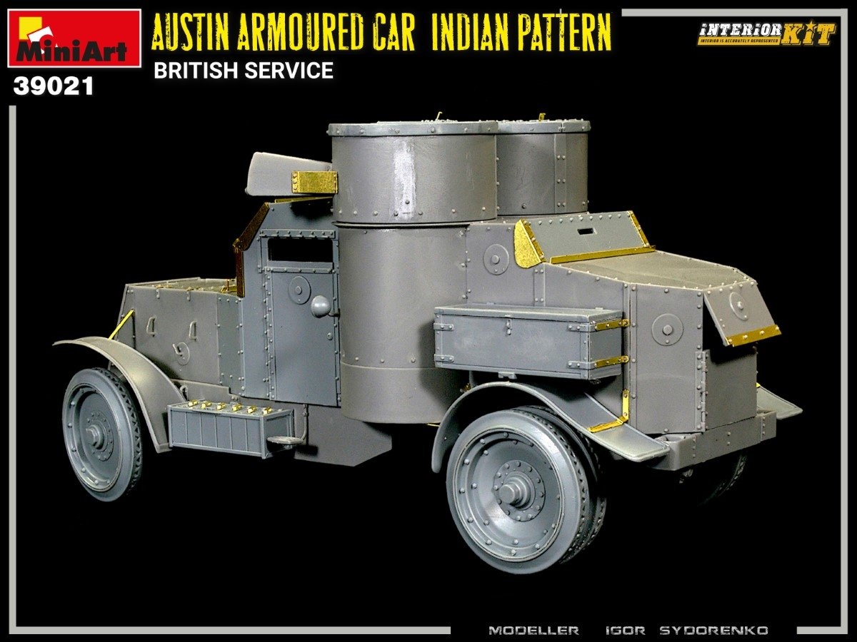 Miniart 39021 Voiture blindée Austin, modèle indien. Service britannique. Maquette intérieure 1/35 – Bild 19