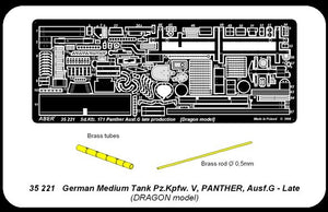 Aber 35221 Char moyen allemand Pz.Kpfw. V, Ausf.G (Sd.Kfz. 171) Panther Ausf.G tardif - set de base (1/35) – Bild 5