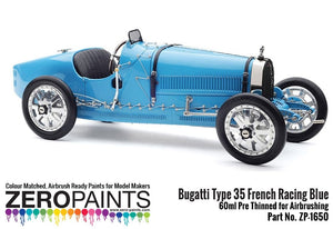 Peinture Zero Paints ZP-1650 Bugatti Type 35 Bleu Course Français 60 ml