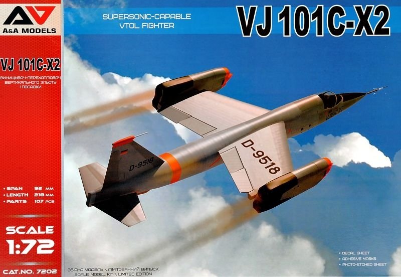 Maquette A&amp;amp;A Models 7202 VJ101C-X2 Chasseur VTOL supersonique 1/72