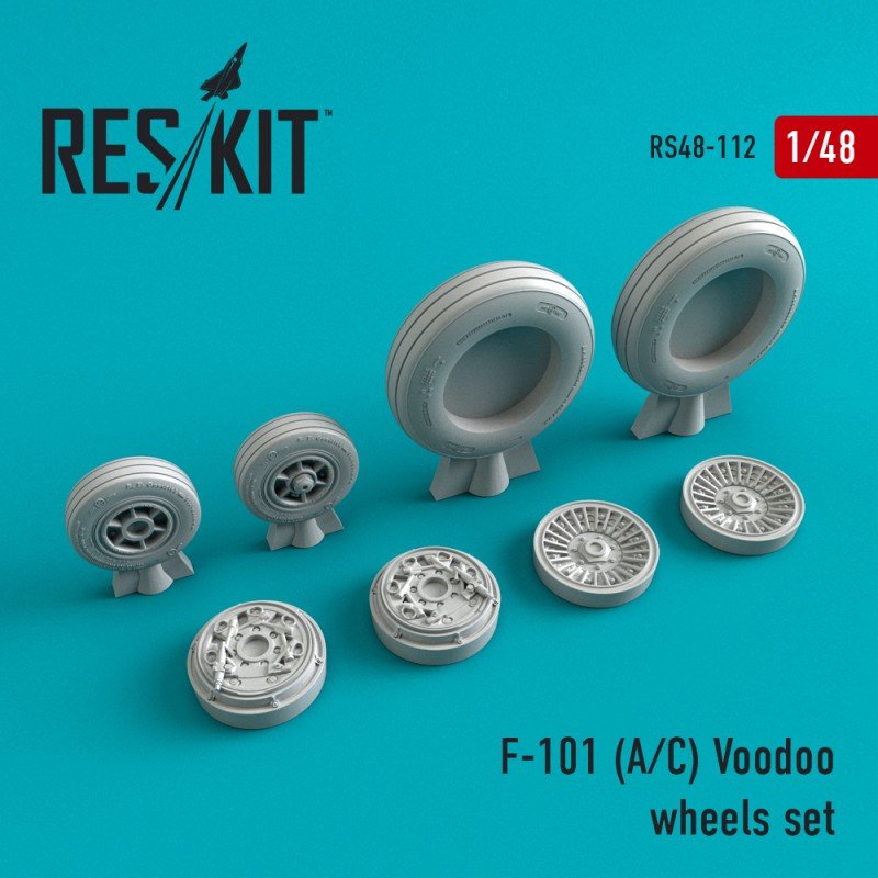 RESKIT RS48-0112 F-101 (A/C) Jeu de roues Voodoo 1/48
