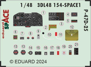 Eduard 3DL48154 P-47D-25 SPACE MINIART 1/48 – zdjęcie 4