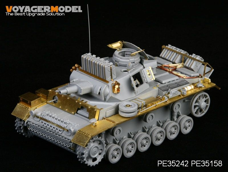 Voyager modèle PE35242 seconde guerre mondiale allemand Pz.Kpfw.III Ausf.N spz.Abt 501 Afrika pour DRAGON 6431 1/35 – imagen 2