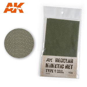 Filet de camouflage AK Interactive AK8066, vert terrain, type 1