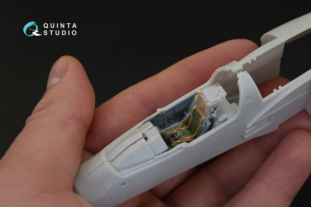 Intérieur imprimé en 3D et coloré sur papier décalcomanie Quinta Studio QD48113 Mirage 2000C (pour kit Kinetic) 1/48  – immagine 8