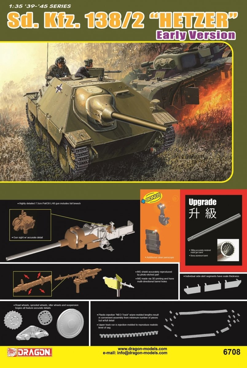 Dragon 6708 Sd.Kfz.138/2 "Hetzer" Première version 1/35